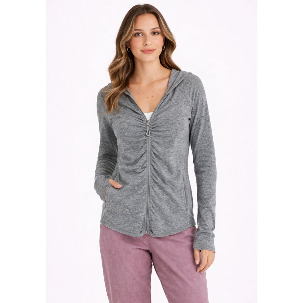 Athleta Active Hooded Jacket Gray S